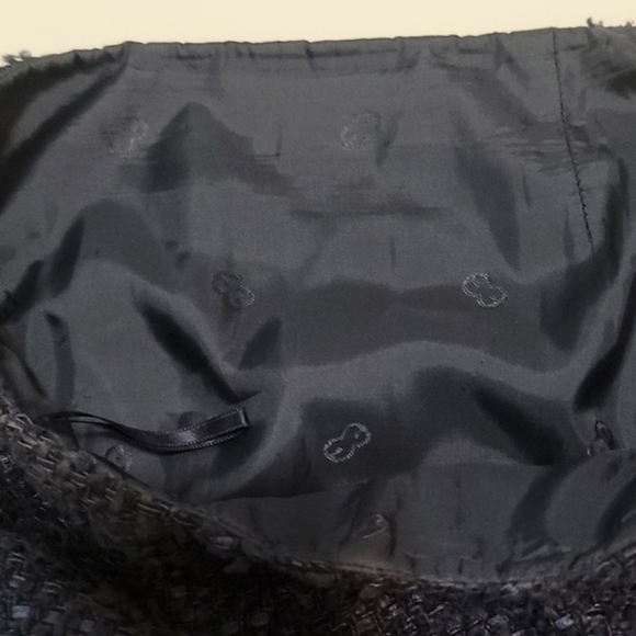 ESCADA Tweed Fit and Flare Navy Blue Skirt - Picture 5 of 10